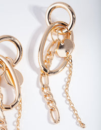 Gold Chain & Charm Drop Earrings - link has visual effect only