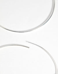 Sterling Silver 50mm Plain Hoop Earrings - link has visual effect only