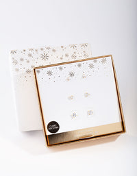 Gold Plated Sterling Silver Mix Cut Cubic Zirconia Stud Earring Pack - link has visual effect only