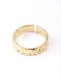 Gold Plated Molten Adjustable Ring - link has visual effect only