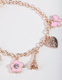 Kids Rose Gold Eiffel Tower Bracelet - link has visual effect only