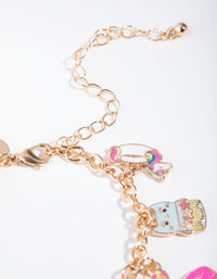 Kids Gold Multi Charm Bracelet - link has visual effect only