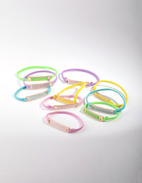 Kids Mixed Metal Enamel Mega Best Friend Stretch Bracelet 10-Pack - link has visual effect only