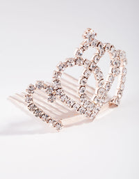 Kids Rose Gold Crystal Crown Comb - link has visual effect only