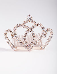 Kids Rose Gold Crystal Crown Comb - link has visual effect only