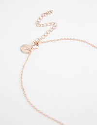 Rose Gold Cross & Diamante Necklace - link has visual effect only