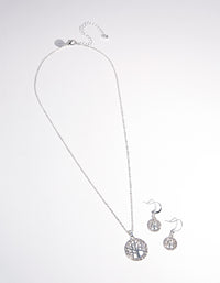 Diamante Tree of Life Necklace & Earrings - link has visual effect only