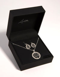 Diamante Tree of Life Necklace & Earrings - link has visual effect only