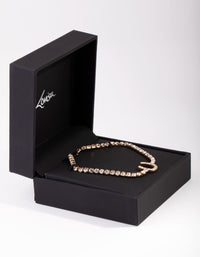 Gold Horse Shoe Cup Chain Bracelet - link has visual effect only