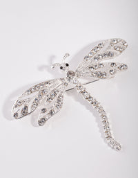 Silver Dragonfly Diamante Broach - link has visual effect only