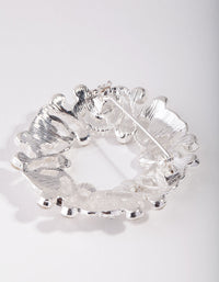 Silver Regal Circle Diamante Broach - link has visual effect only