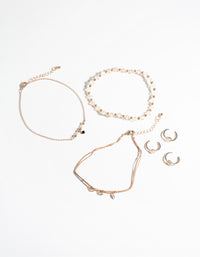 Rose Gold Princess Toe & Anklet Set - link has visual effect only