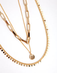 Gold Jingle Layered Necklace - link has visual effect only