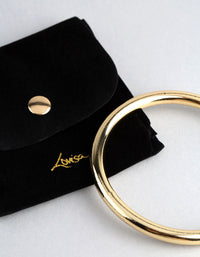 18ct Gold Plated Brass Solid Bangle Bracelet - link has visual effect only