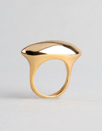 18ct Gold Plated Brass Irregular Shape Cocktail Ring - link has visual effect only