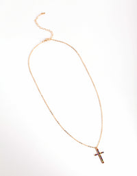 Gold Rainbow Cross Necklace - link has visual effect only