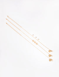 Gold Dainty Dangle Pack Bracelets - link has visual effect only