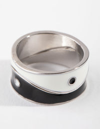 Silver Yin & Yang BFF Band Pack Rings - link has visual effect only