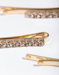 Gold Fine Diamante 6-Pack Bobby Pin - link has visual effect only