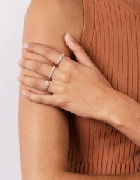 Silver Delicate Bands 5-Pack Rings - link has visual effect only