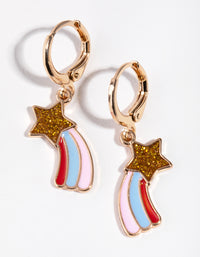 Gold Shooting Star Hoop Earrings - link has visual effect only