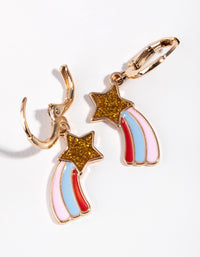 Gold Shooting Star Hoop Earrings - link has visual effect only