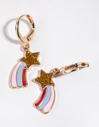 Gold Shooting Star Hoop Earrings - link has visual effect only