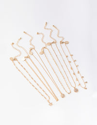 Gold Smiley Choker 6-Pack - link has visual effect only