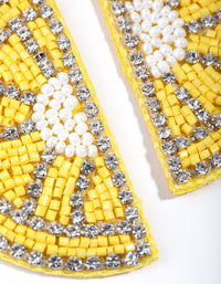 Sunshine Bright Statement Lemon Slice Earrings - link has visual effect only