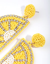 Sunshine Bright Statement Lemon Slice Earrings - link has visual effect only