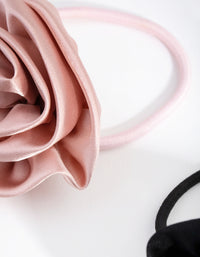 Fabric Rose Pack Hair Ties - link has visual effect only