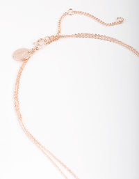 Rose Gold Plated Triple Star Drop Necklace - link has visual effect only