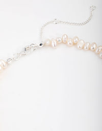 Silver Plated Freshwater Pearl Short Necklace - link has visual effect only