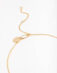 Gold Plated Round Semi Precious Pendant Necklace - link has visual effect only