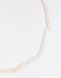 Gold Plated Single Row Freshwater Pearl Necklace - link has visual effect only