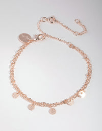 Rose Gold Plated Mini Disc Bracelet - link has visual effect only