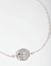 Silver Plated Starburst Disc Bracelet - link has visual effect only