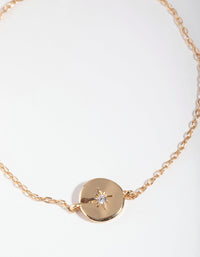 Gold Plated Starburst Disc Bracelet - link has visual effect only