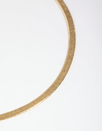 Gold Plated Thin Snake Chain Bracelet - link has visual effect only