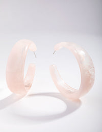 Acrylic Cloudy Hoop Earrings - link has visual effect only