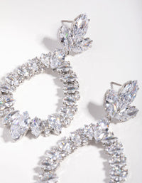 Silver Large Diamante Pear Drop - link has visual effect only