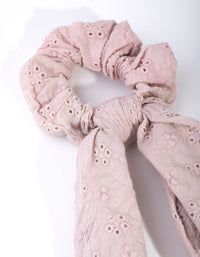 Fabric Embroidery Scarf Scrunchie - link has visual effect only