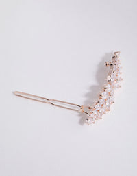 Rose Gold Cubic Zirconia Multi Laurel Clip - link has visual effect only