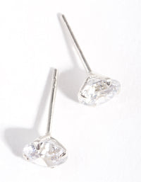 Sterling Silver 1ct Cubic Zirconia Stud Earrings - link has visual effect only