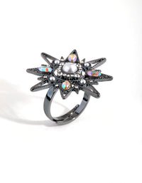 Gunmetal Statement Star Ring - link has visual effect only