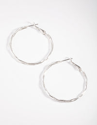 Silver Plait Hoop Earrings - link has visual effect only