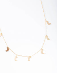 Gold Multi Moon Station Necklace - link has visual effect only