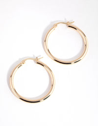 Gold Plated Large Hoop Earrings - link has visual effect only