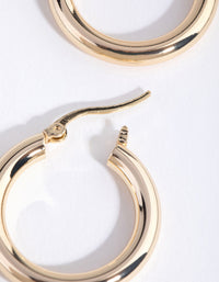 Gold Plated Medium Hoop Earrings - link has visual effect only