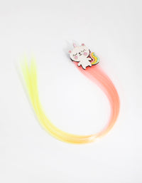 Kids Fabric Faux Hair Caticorn Clip - link has visual effect only